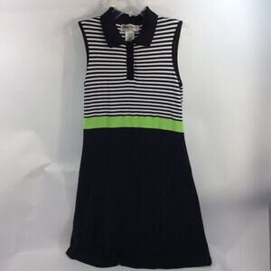 Ronni Nicole Medium Dress Sleeveless Stripe Black